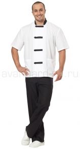 Костюм повара мужской "Азия" (цв. белый + черный) цена