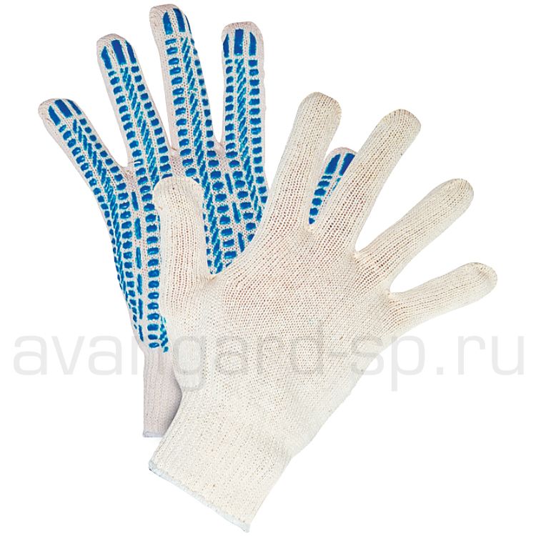 Перчатки х/б с ПВХ (10 класс) "Протектор" р.22, 45гр. цена